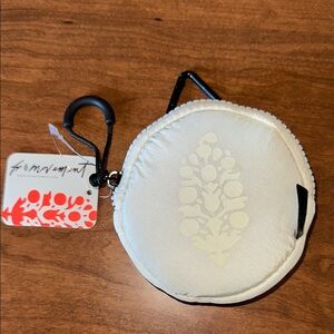 Free People Movement Essentials only Ivory Round Pouch with Clip NWT
